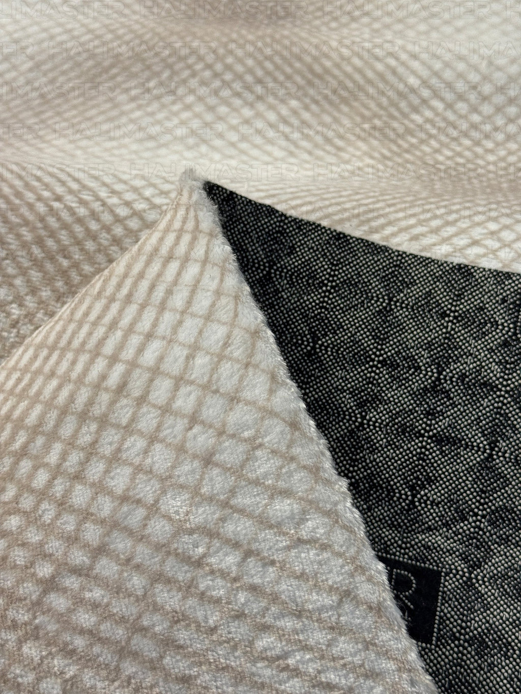 Bambu LUNA Minimal Geometrik Krem Halı – Kaymaz Taban, Özel Ölçü Kesilebilir