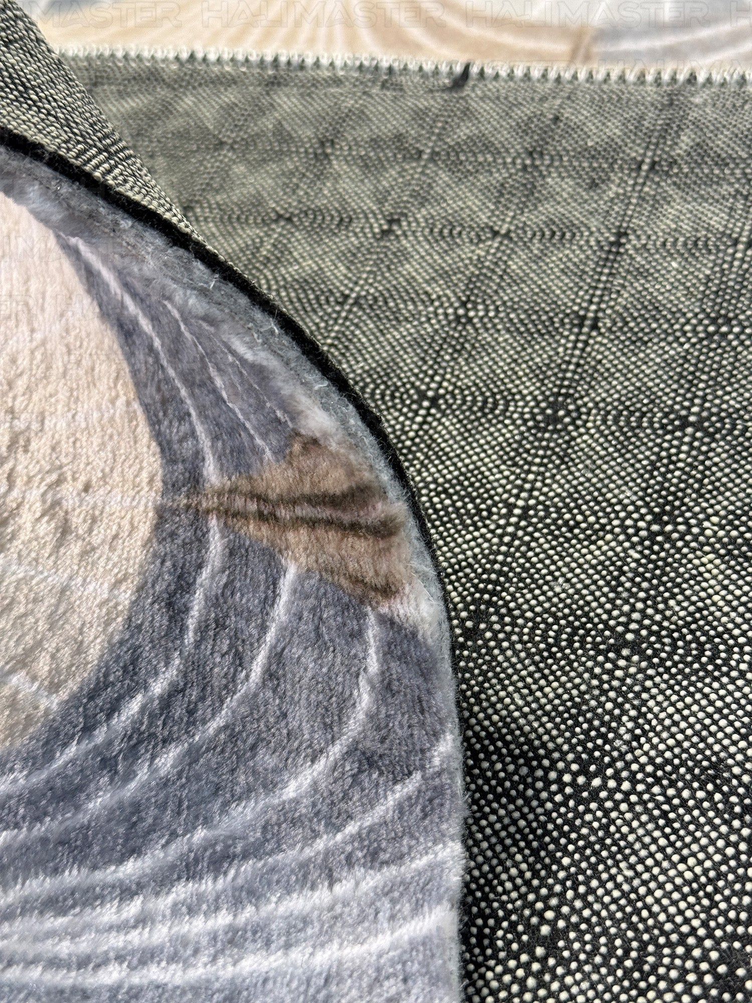Bambu Art Deco Yelpaze Desenli Kaymaz Taban Özel Ölçü Kesilebilir Modern Halı