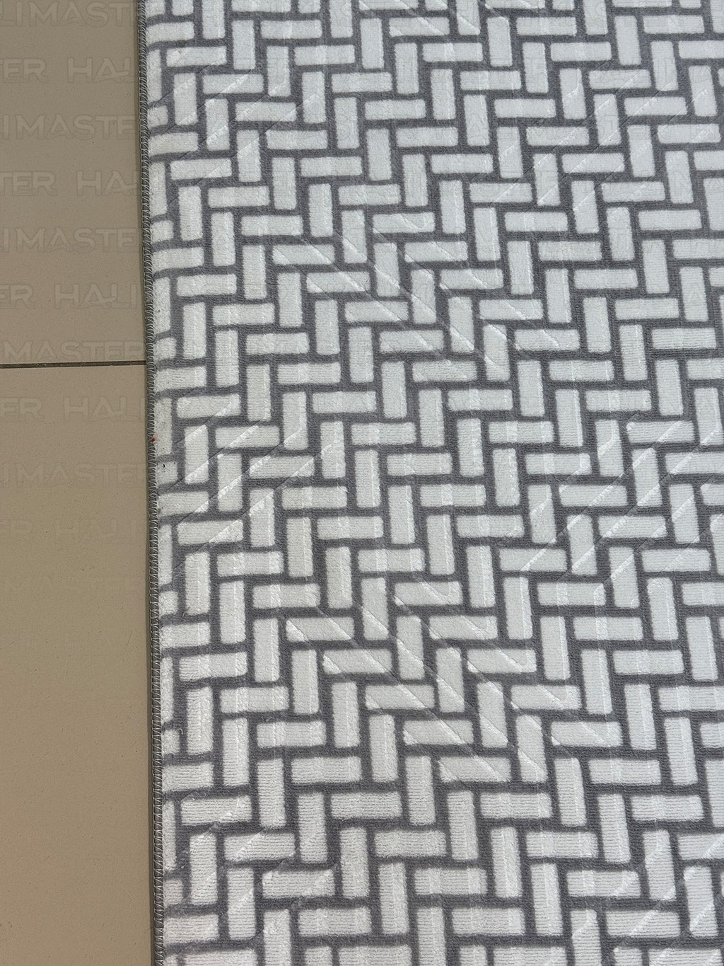 Bohem Tarz Sepet Örgü Desenli Salon Halısı - Antrasit Krem 4m2 (160x230)