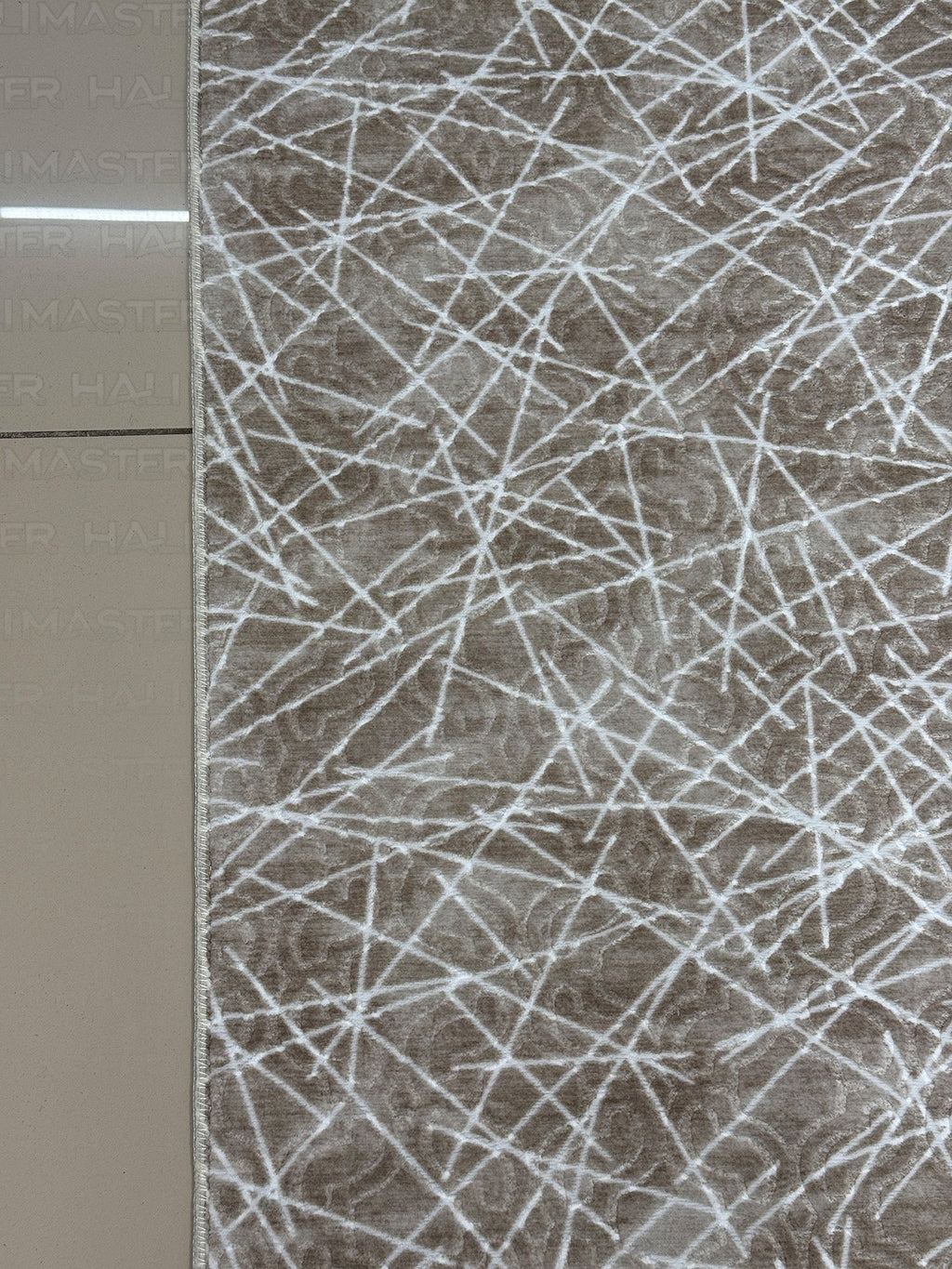 Modern Geometrik Desenli Bej Kahve Halı - 4m² (160x230) Salon ve Oturma Odası Halısı