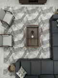 Geometrik Desenli Antrasit Gri Halı - 4 m² (160x230 cm) Salon ve Oturma Odası Halısı