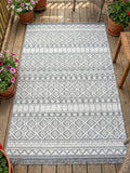 Modern Geometrik Desenli Gri Antrasit Halı 4 m2