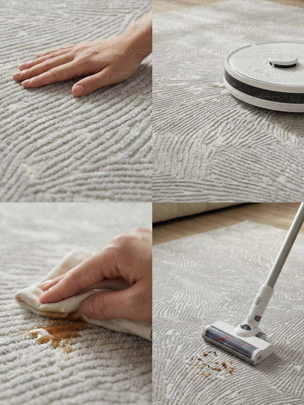 Neva Modern Gri Gümüş Kabartma Desenli Özel Ölçü Kesme Halı & Koridor Halısı